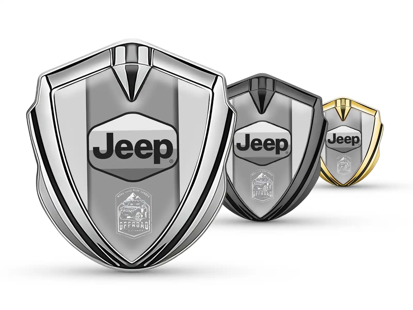Jeep Metallico Cupolato Emblema Stile Minimal Uni-Size